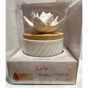 ScentSationals Lyle Botanical Diffuser With Ceramic Lotus Top & Bamboo Lid